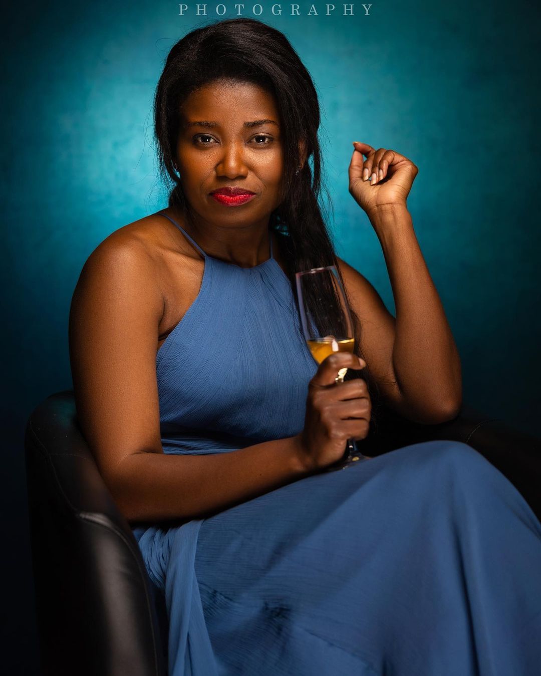 Kate Sweep Hintergrund blaues Porträt abstrakt für Fotografie - Kate Backdrop.de