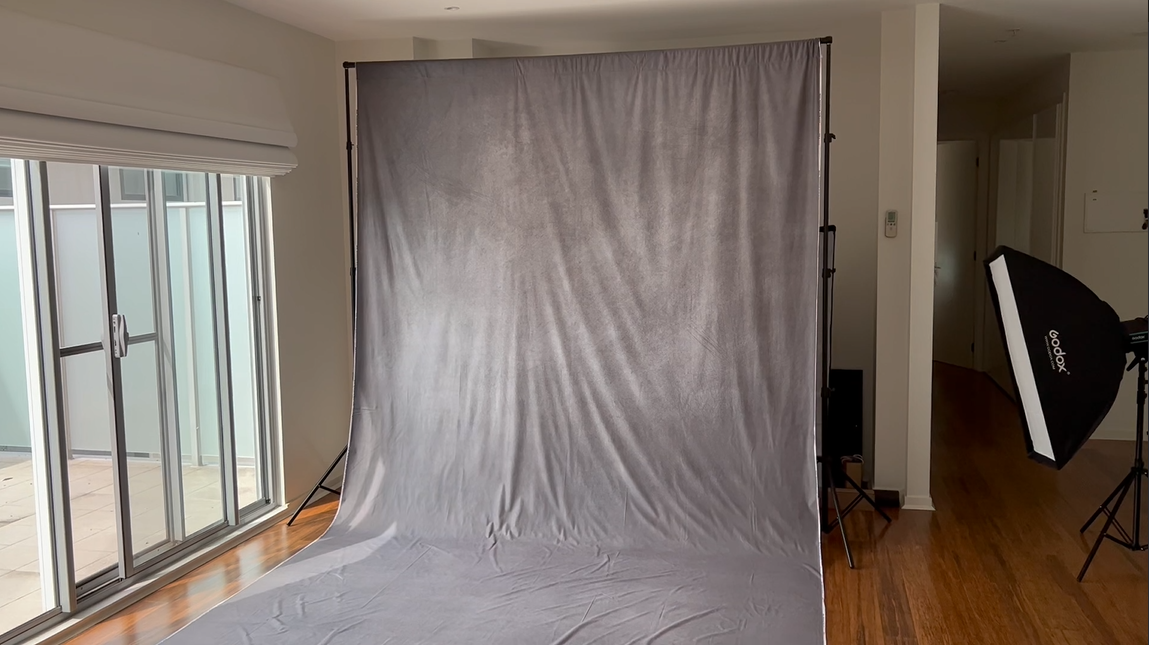 Kate Sweep Hintergrund Grau Abstrakt für die Fotografie - Kate Backdrop.de