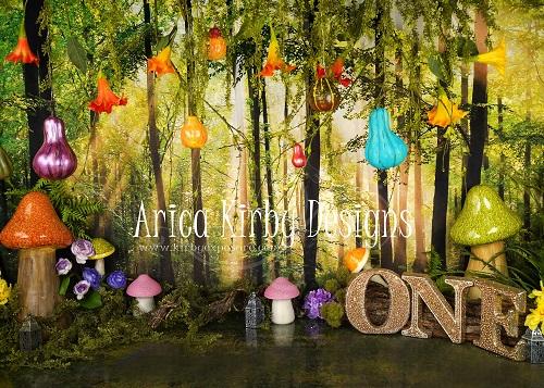 kate Troll Wald Geburtstag Hintergrund Entworfen von Arica Kirby - Kate Backdrop.de
