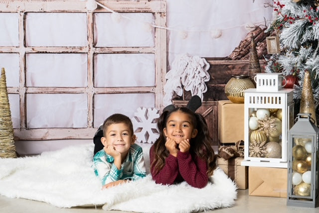 Kate Rustikale Winter Weihnachten Hintergrund von Mandy Ringe Photography