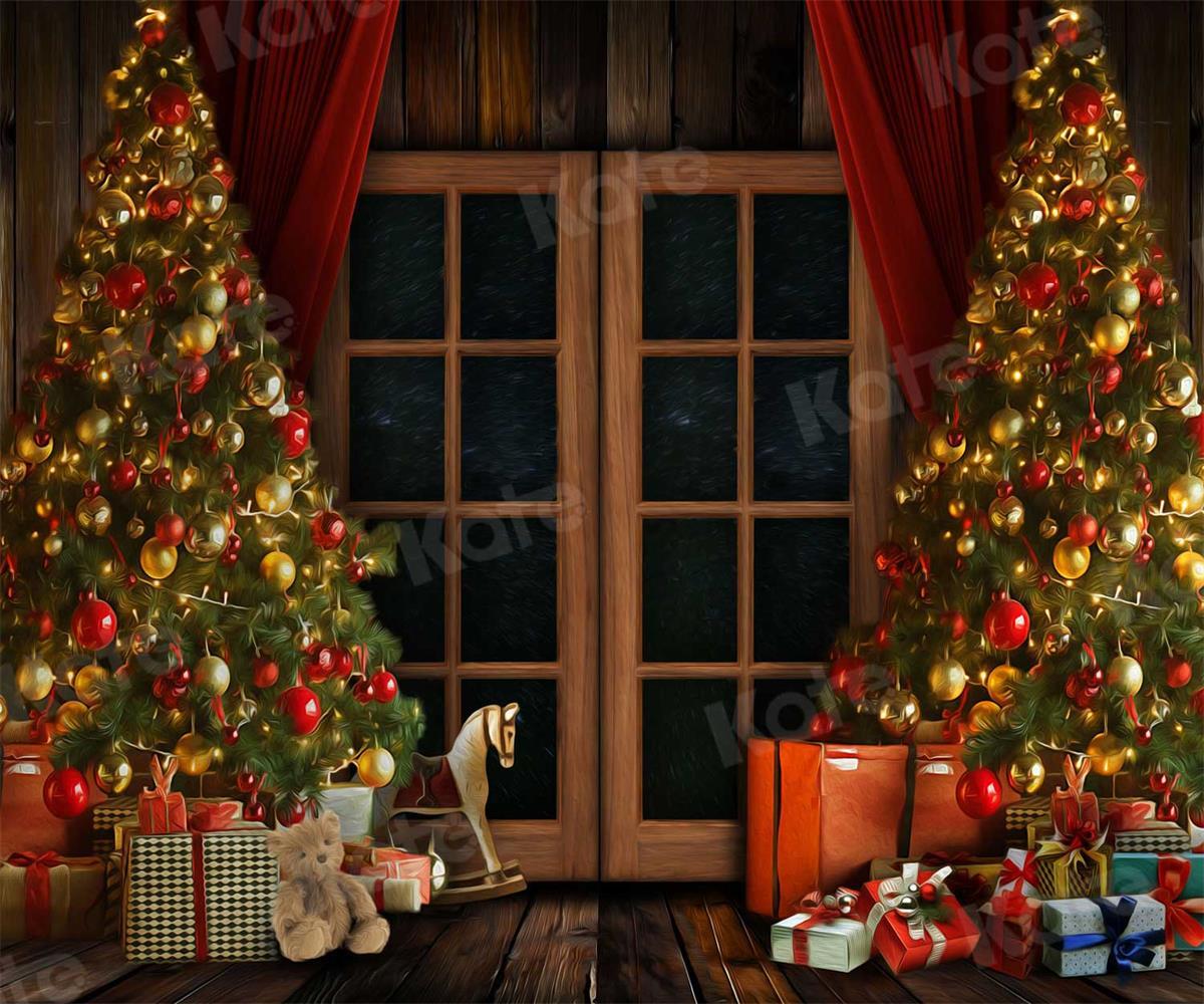 Kate Weihnachtstür Weihnachten Winter Hintergrund für Fotografie - Kate Backdrop.de