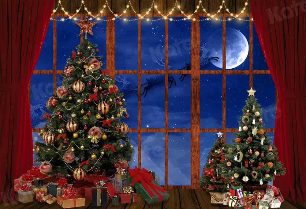 Kate Weihnachten Fenster hintergrund Mond für Fotografie von Chain Photography - Kate Backdrop.de