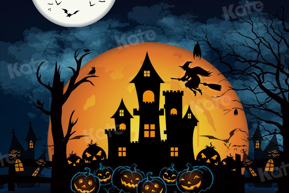 Kate Halloween Nacht Hintergrund Herbst Schloss von Chain Photography - Kate Backdrop.de