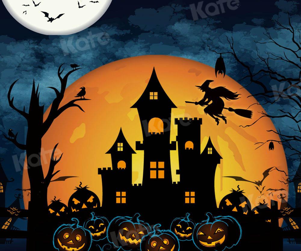 Kate Halloween Nacht Hintergrund Herbst Schloss von Chain Photography - Kate Backdrop.de