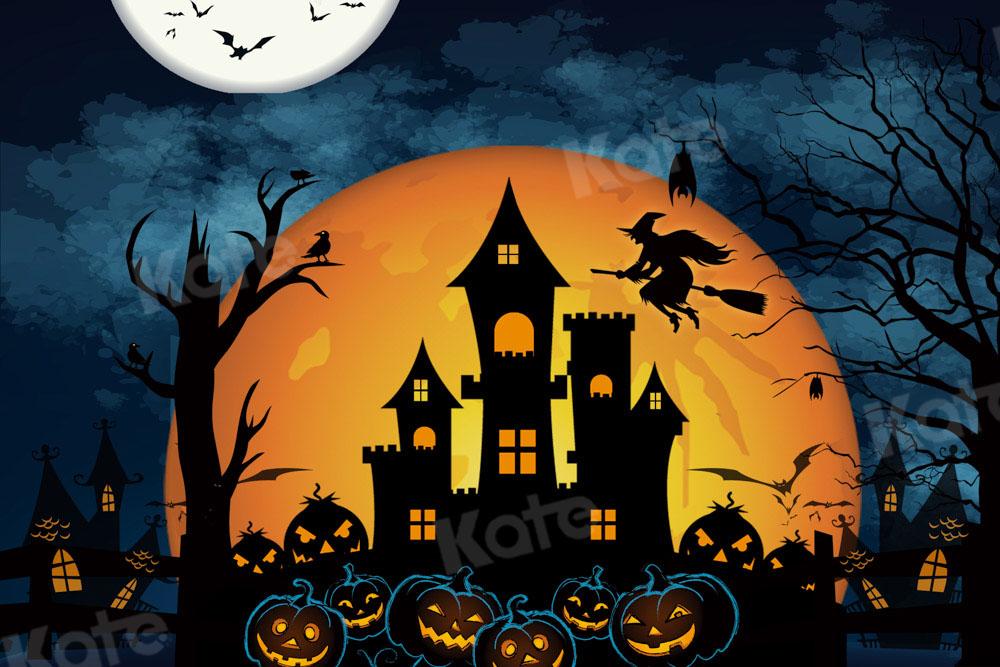 Kate Halloween Nacht Hintergrund Herbst Schloss von Chain Photography - Kate Backdrop.de