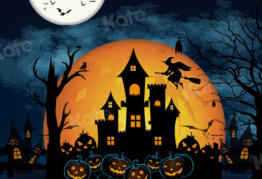 Kate Halloween Nacht Hintergrund Herbst Schloss von Chain Photography - Kate Backdrop.de