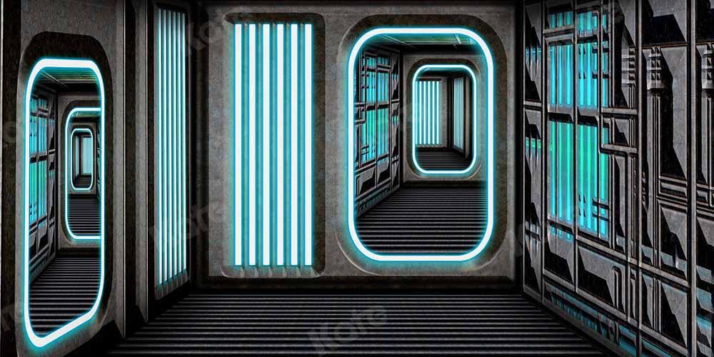 Kate Technologie blauer Hintergrund Raum Kinder von Chain Photography - Kate Backdrop.de