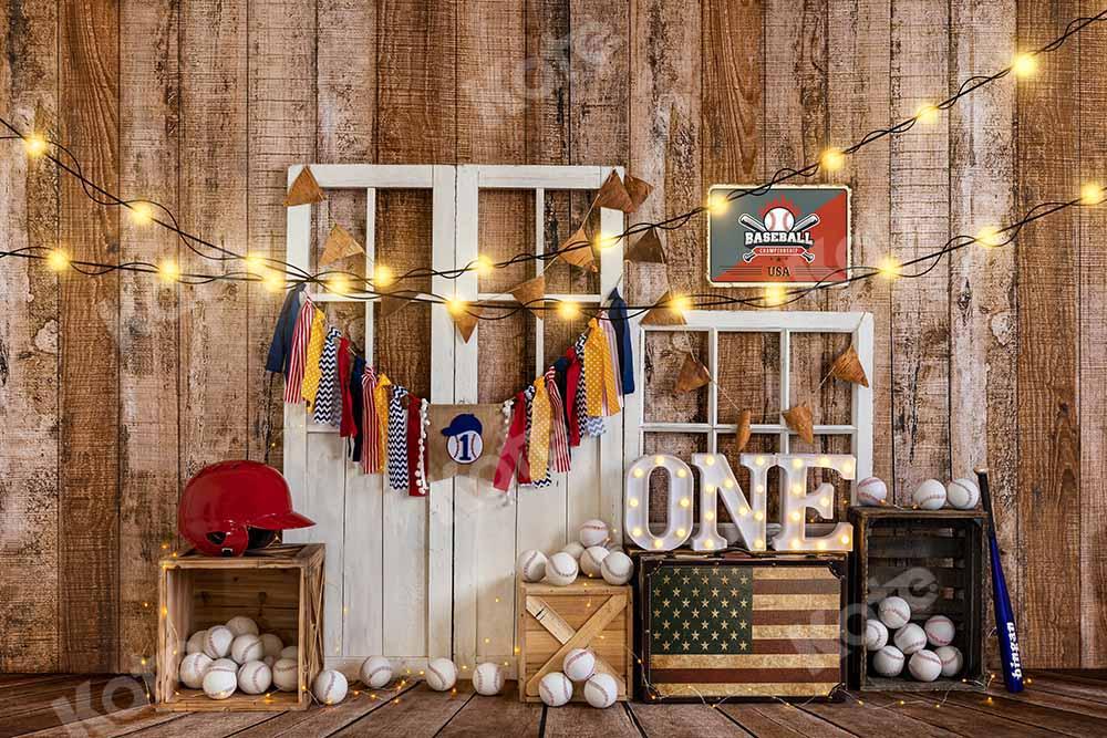 Kate Sport Baseball Hintergrund Junge Geburtstag Cake Smash von Emetselch - Kate Backdrop.de