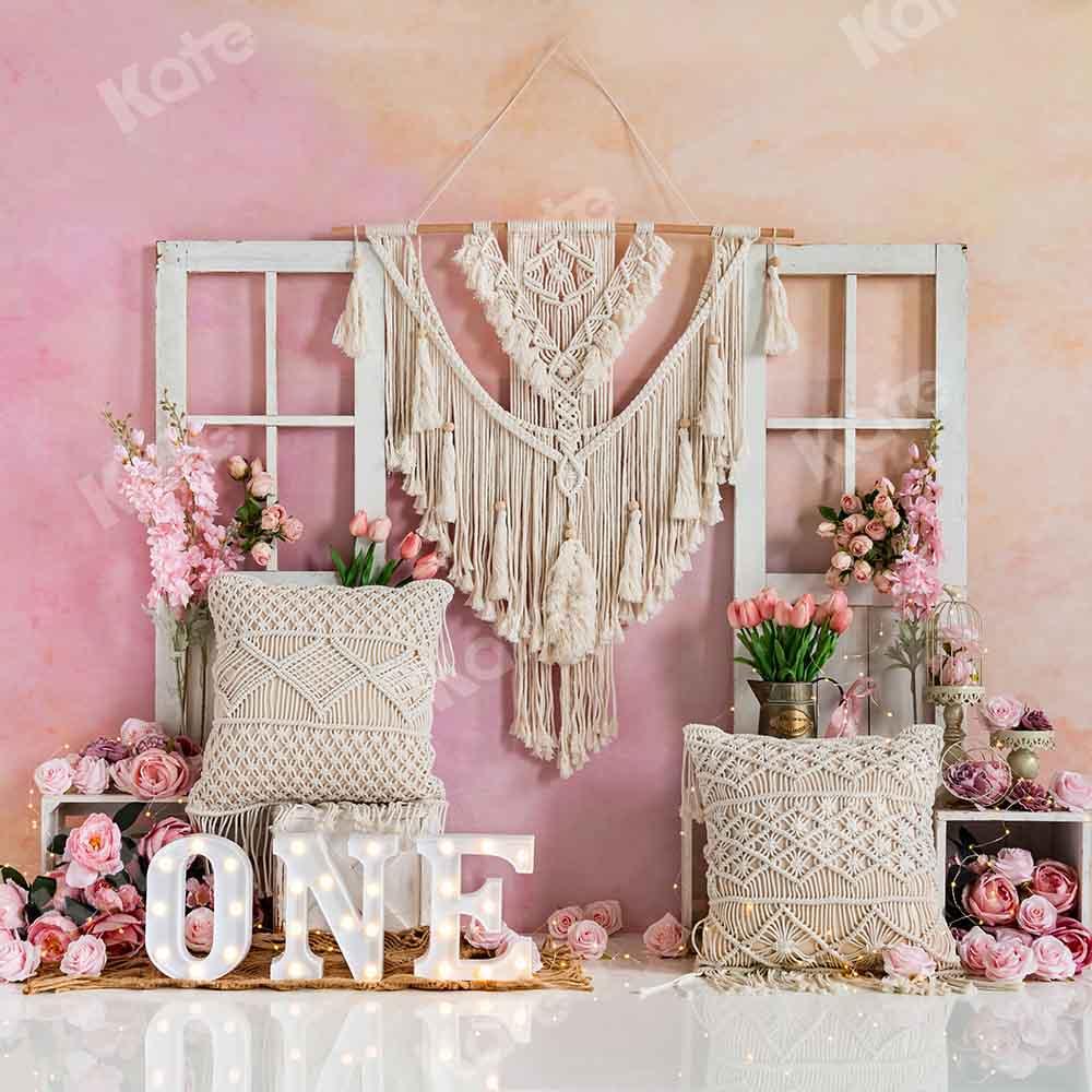 Kate Boho Blumen Hintergrund Geburtstag von Emetselch - Kate Backdrop.de