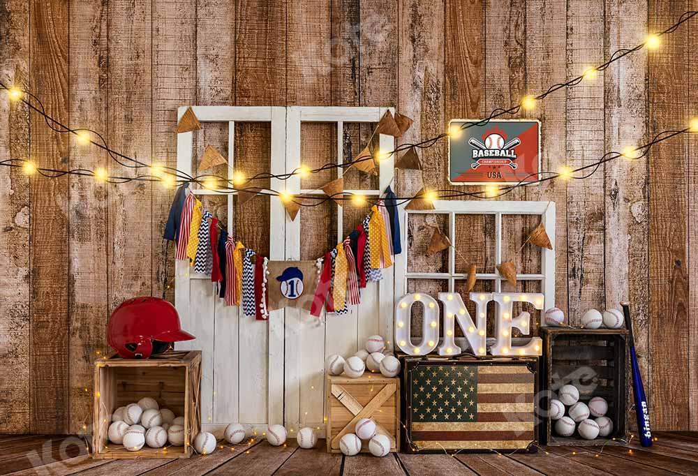 Kate Sport Baseball Hintergrund Junge Geburtstag Cake Smash von Emetselch - Kate Backdrop.de