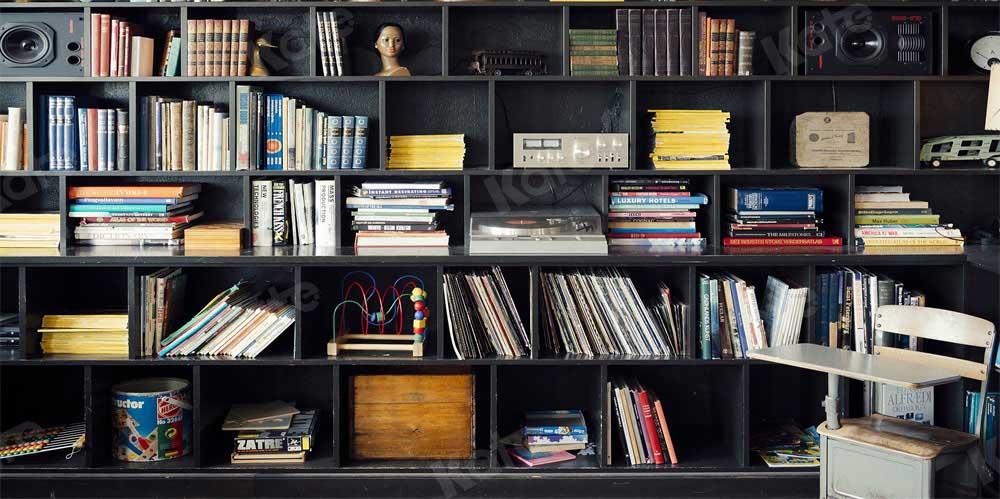 Kate Schule Schulanfang Hintergrund Bücherregal für die Fotografie von Chain Photography - Kate Backdrop.de