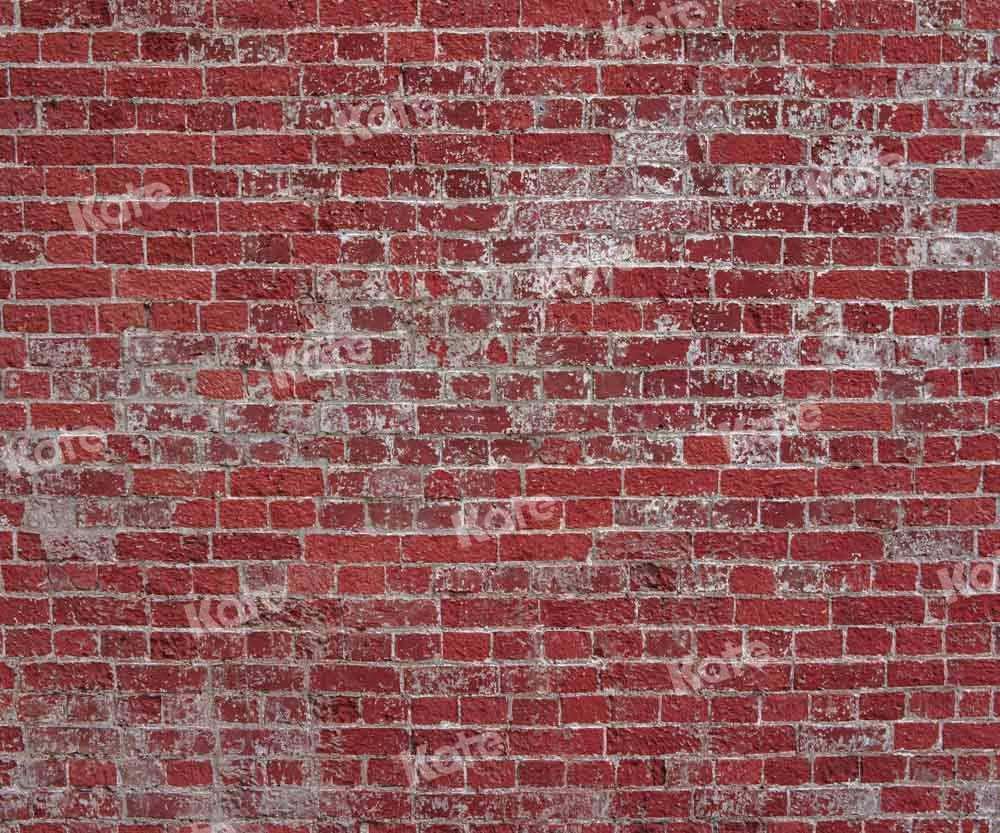 Kate Retro Backstein Hintergrund rote alte Wand von Chain Photography - Kate Backdrop.de