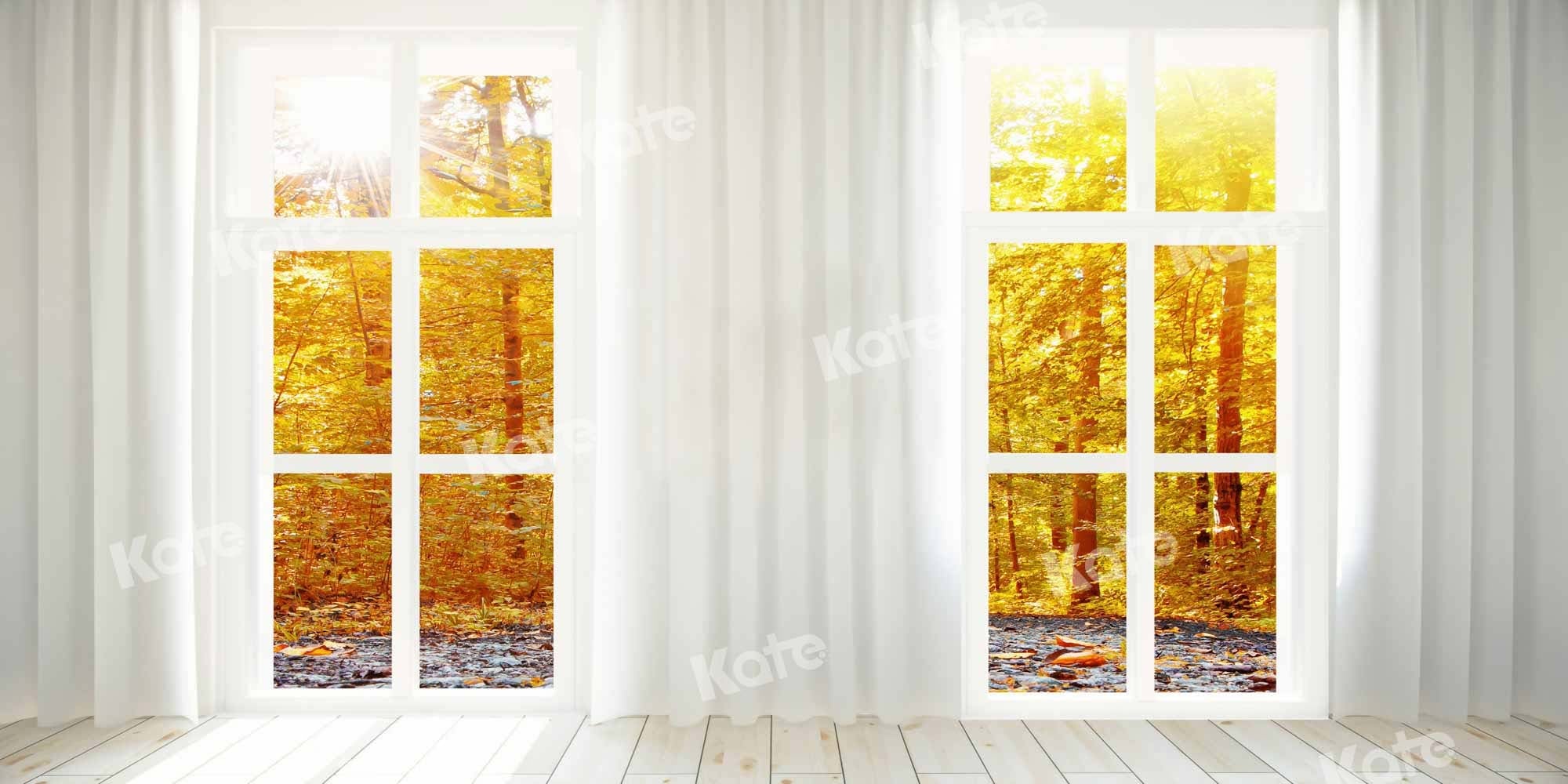 Kate Herbst Wald Fenster Hintergrund für Fotografie von Chain Photography - Kate Backdrop.de