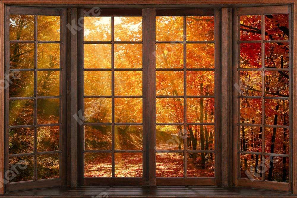 Kate Herbst Hintergrund Fenster für die Fotografie - Kate Backdrop.de