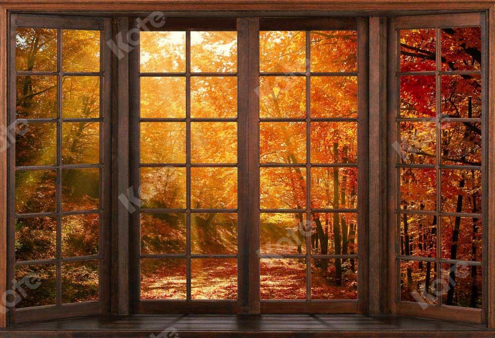 Kate Herbst Hintergrund Fenster für die Fotografie - Kate Backdrop.de