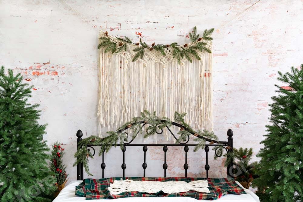 Kate Weihnachten Weihnachten Hintergrund Boho Kopfteil von Emetselch - Kate Backdrop.de