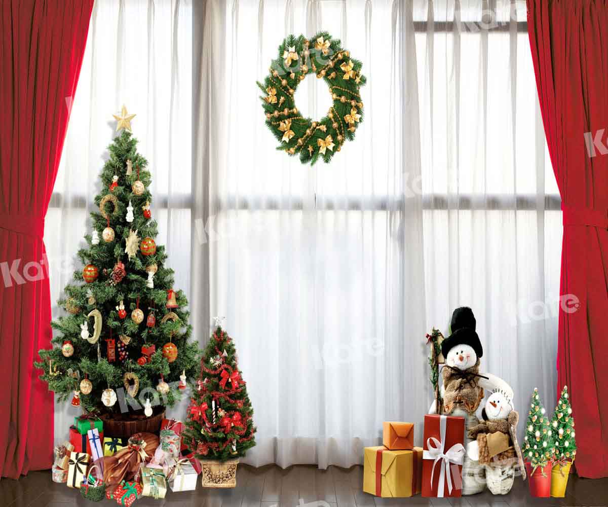 Kate Weihnachten Vorhänge Girlanden Hintergrund Winter von Chain Photography - Kate Backdrop.de