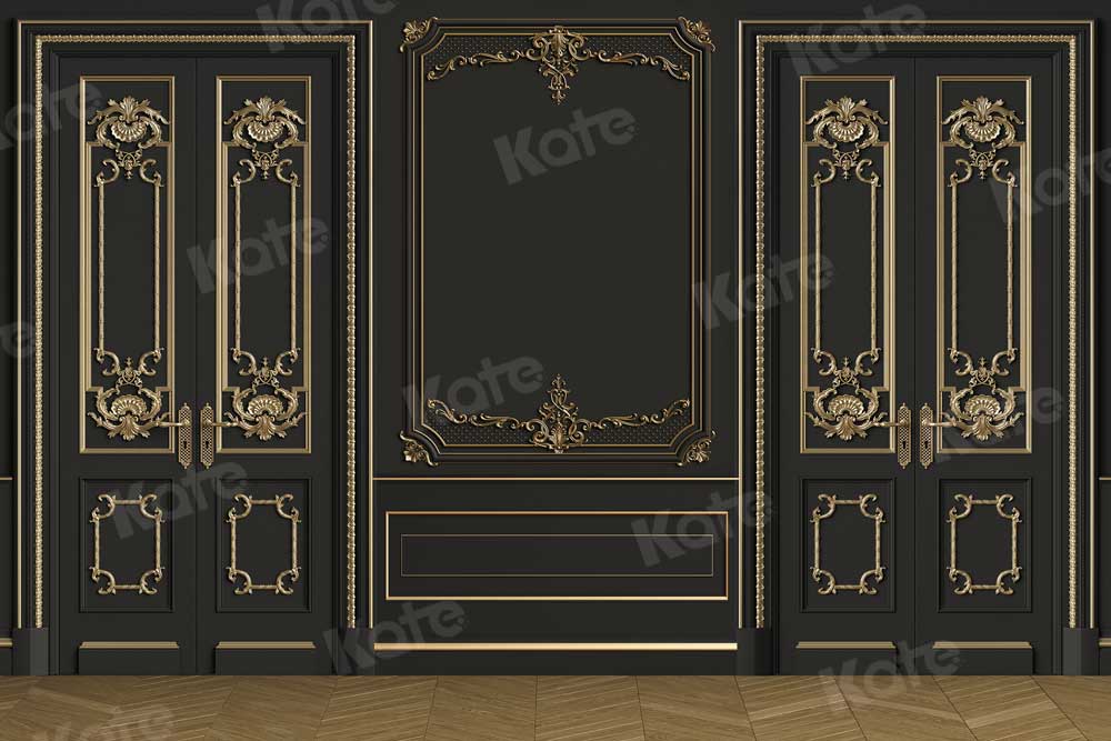 Kate Retro Wand Hintergrund gold und schwarz für die Fotografie - Kate Backdrop.de