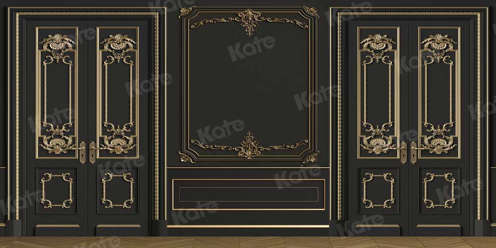 Kate Retro Wand Hintergrund gold und schwarz für die Fotografie - Kate Backdrop.de