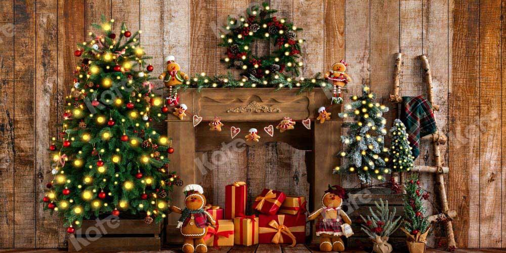 Kate Weihnachten Geschenke Hintergrund Kranz Schneemann von Emetselch - Kate Backdrop.de