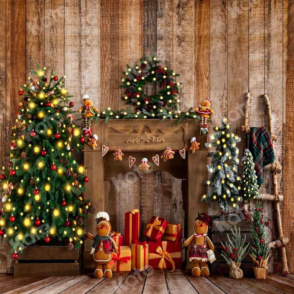 Kate Weihnachten Geschenke Hintergrund Kranz Schneemann von Emetselch - Kate Backdrop.de