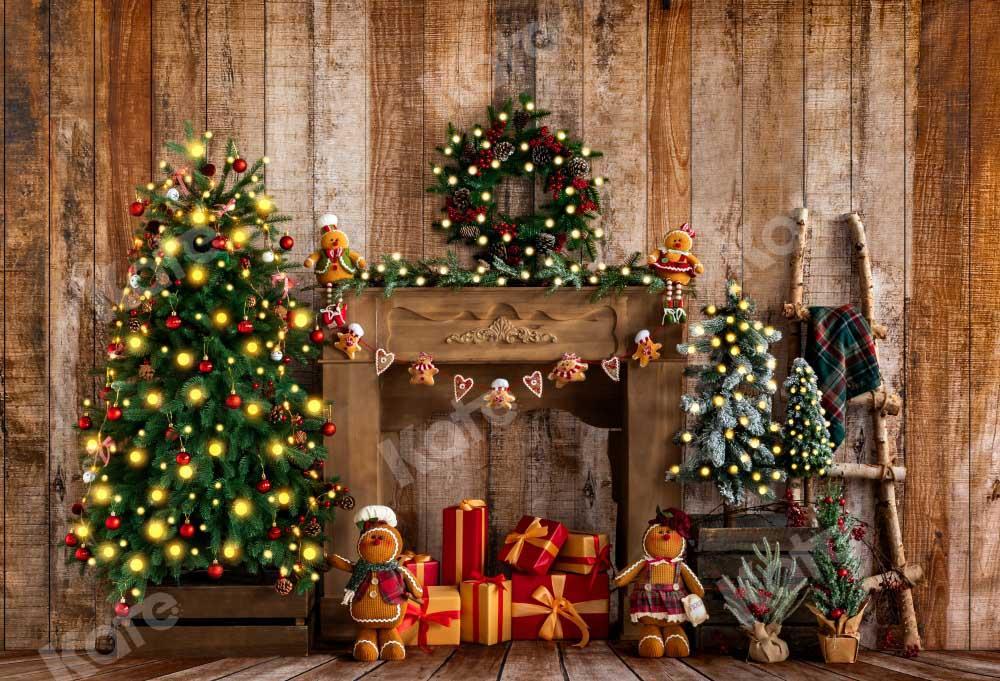 Kate Weihnachten Geschenke Hintergrund Kranz Schneemann von Emetselch - Kate Backdrop.de