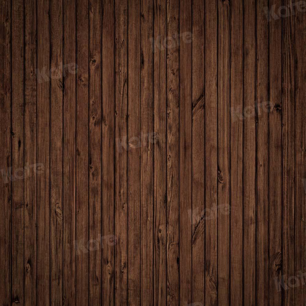 Kate Retro Holz Hintergrund Alt Dunkelbraun von Chain Photography - Kate Backdrop.de