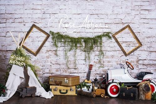 Kate Jungen Camping Frühling Hintergrund von Rose Abbas - Kate Backdrop.de