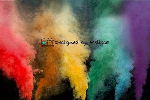 Kate Regenbogen-Rauch-Hintergrund ombre Entworfen von Melissa King - Kate Backdrop.de