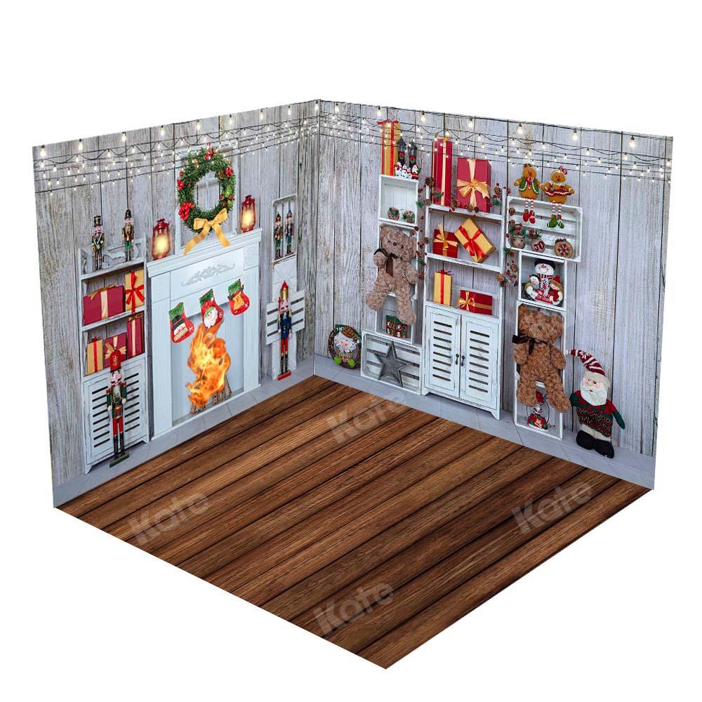 Kate Weihnachten Kamin Wandschrank Set - Kate Backdrop.de