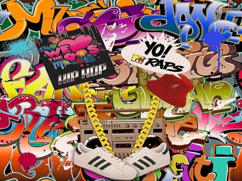 Katebackdrop:Kate Graffiti 90th Photography Backdrop No Wrinkle Hip Hop 90's Party Decoration Photo