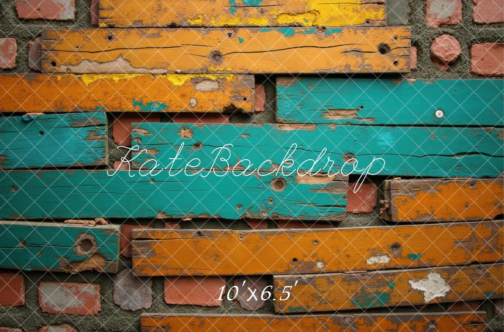 Kate Holz Backstein Used Look Hintergrund Entworfen von Laura Bybee - Kate Backdrop.de