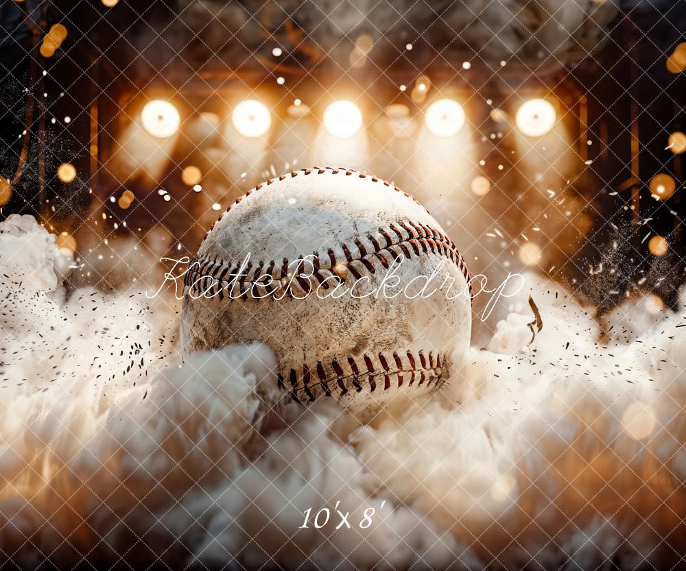 Kate Sport Baseball Ball Flutlichter Hintergrund Entworfen von Chain - Kate Backdrop.de