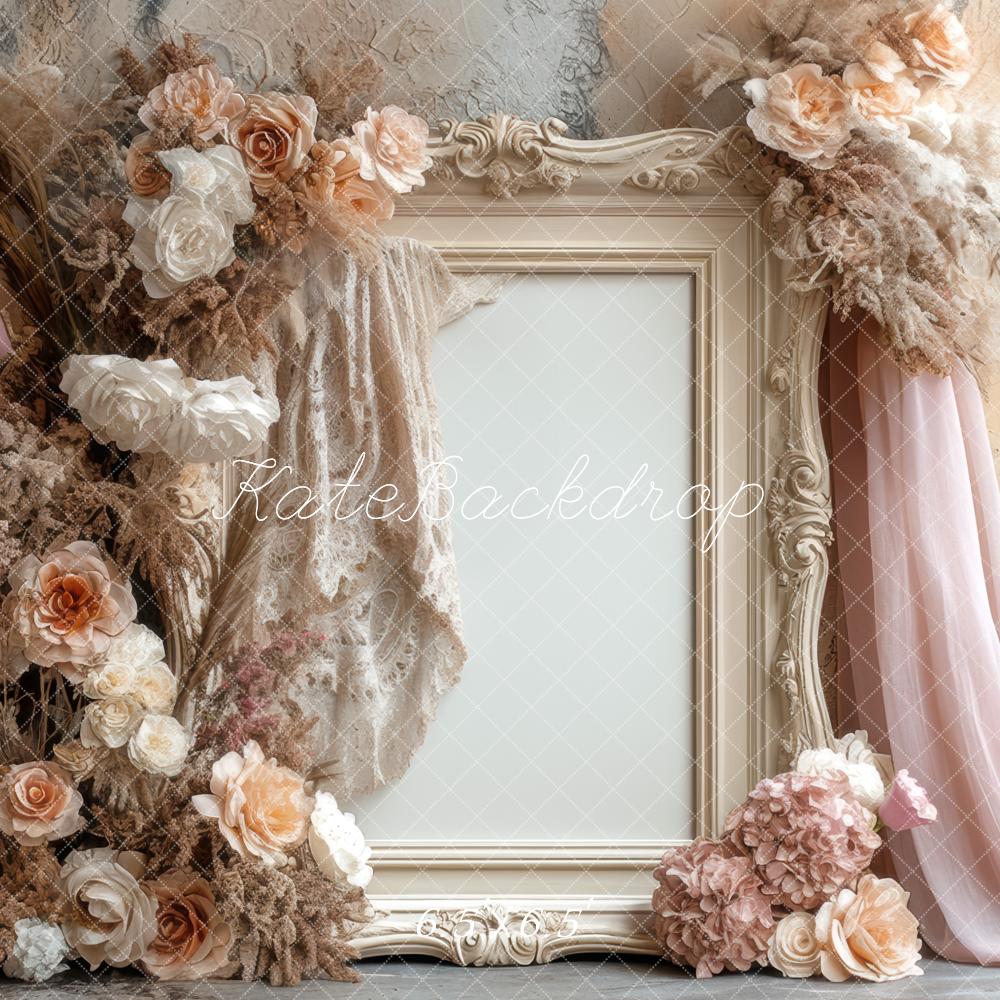 Kate Boho Blumen Rahmen Pastell Hintergrund Entworfen von Mini MakeBelieve - Kate Backdrop.de