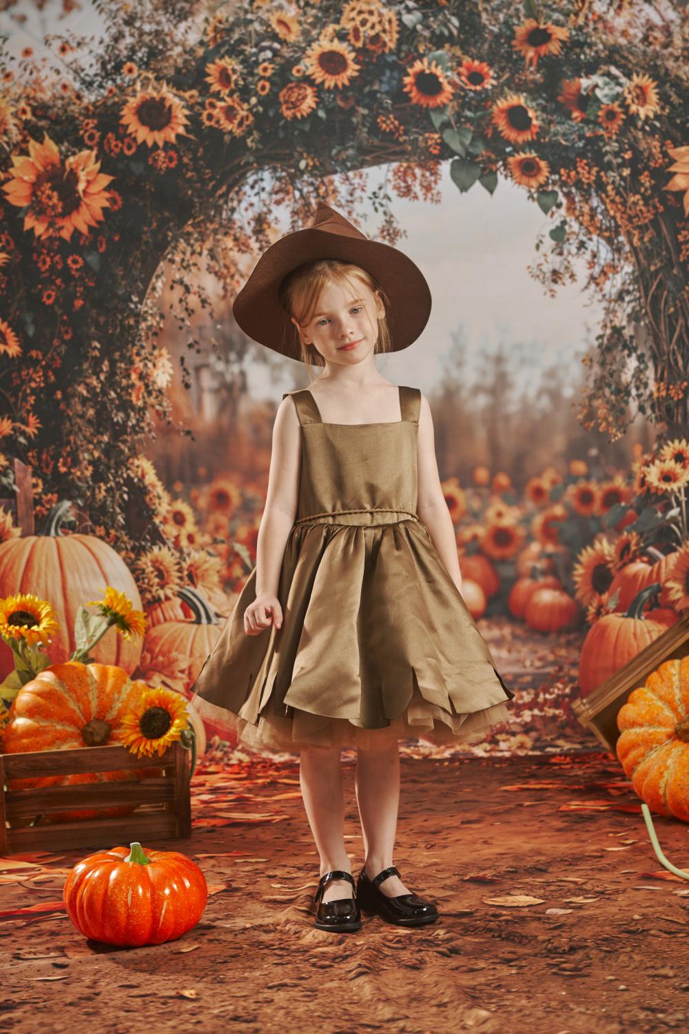 Kate Einfaches und Elegantes Satin-Kinderkleid für Fotografie - Kate Backdrop.de