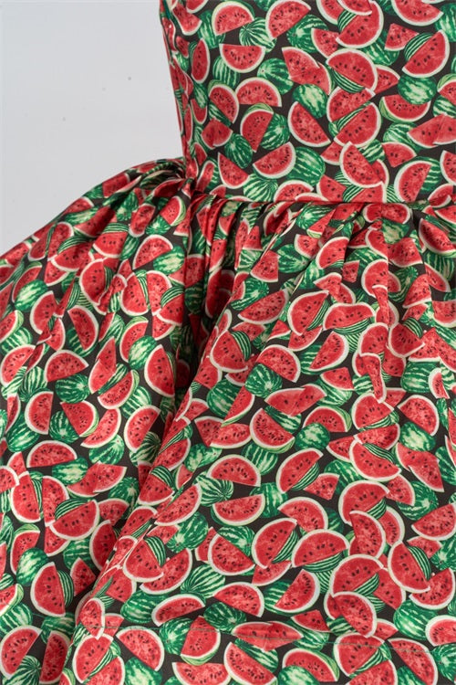 Kate Gedruckt Rot Grün Wassermelone Muster Mädchen Kleid für Fotografie - Kate Backdrop.de