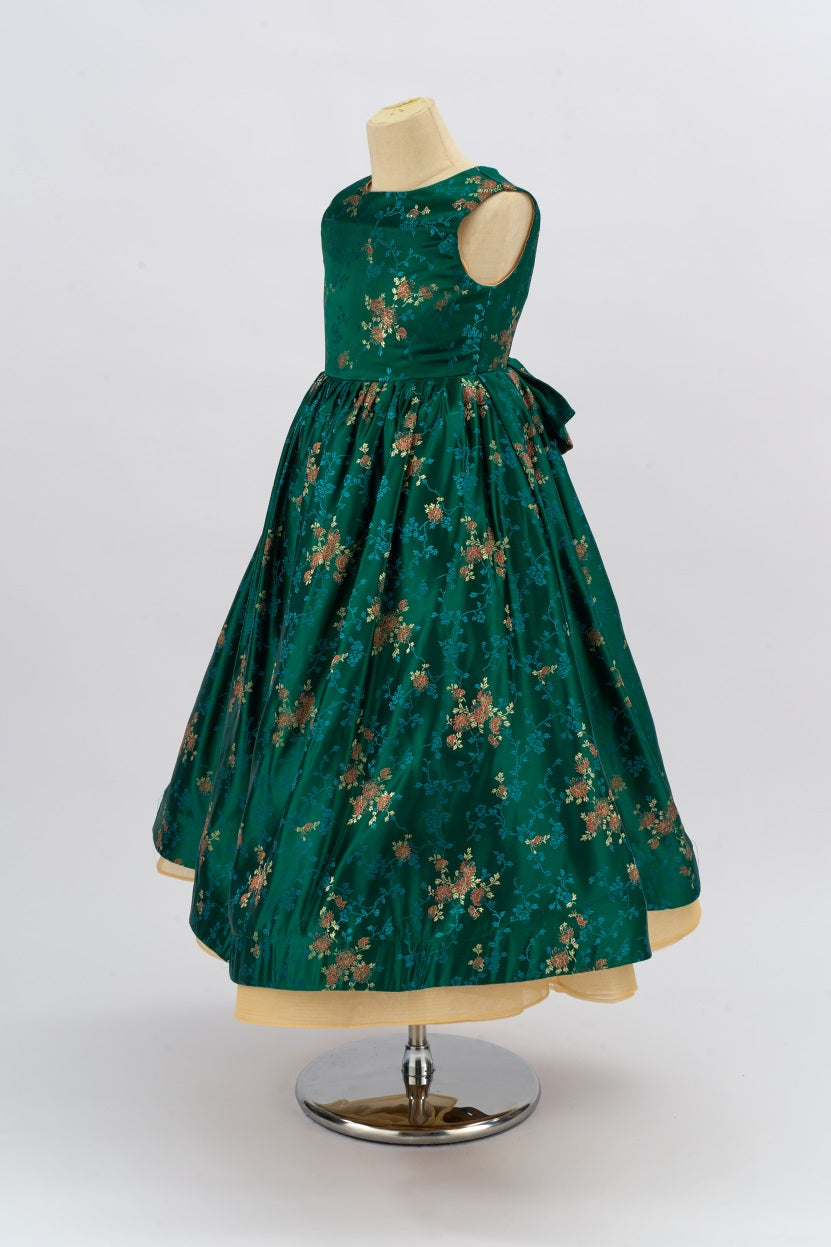 Kate Couture Grün Blumen Prinzessin Mädchen Kleid für Fotografie - Kate Backdrop.de