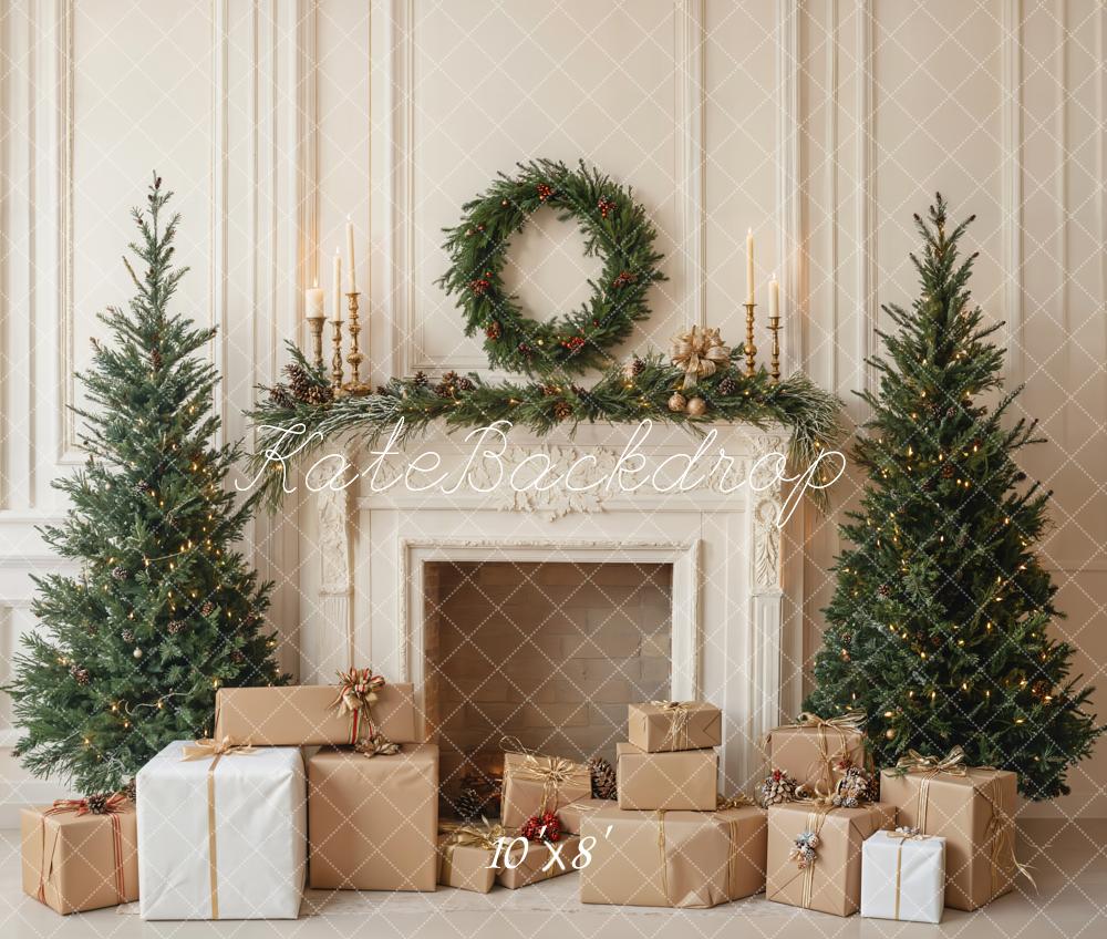 Kate Weihnachten Kamin Geschenke Elegant Fleece Hintergrund Entworfen von Emetselch - Kate Backdrop.de