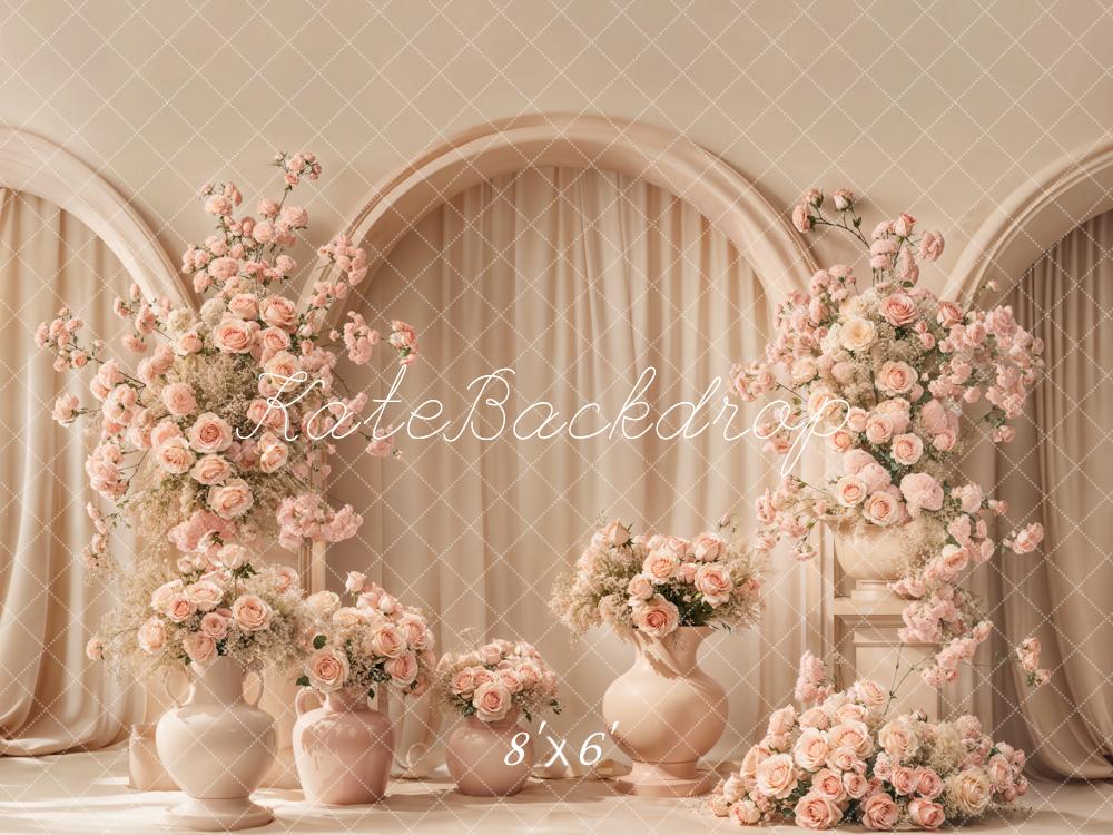 Kate Hochzeit Bögen Blumen Pastell Fleece Hintergrund Entworfen von Emetselch