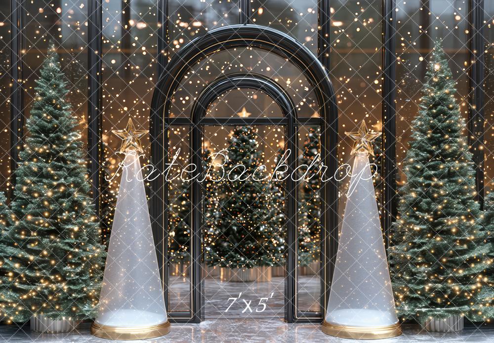 Kate Weihnachten Tannenbaum Bogen Modern Hintergrund Entworfen von Mini MakeBelieve - Kate Backdrop.de