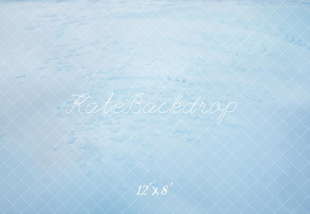 Kate Winter Schnee Textur Blau Fleece Hintergrund Entworfen von Kate Image - Kate Backdrop.de