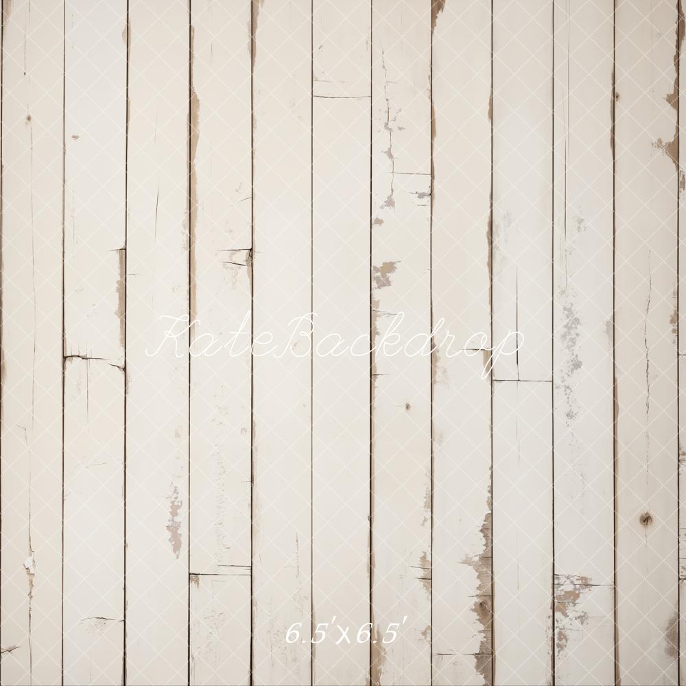 Kate Holz Bretter Weiß Vintage Hintergrund Entworfen von Emetselch