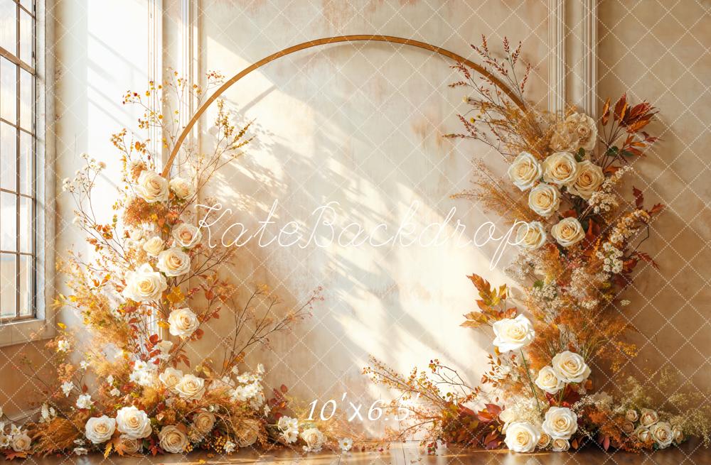 Kate Herbst Blumen Bogen Vintage Hintergrund Entworfen von Emetselch - Kate Backdrop.de