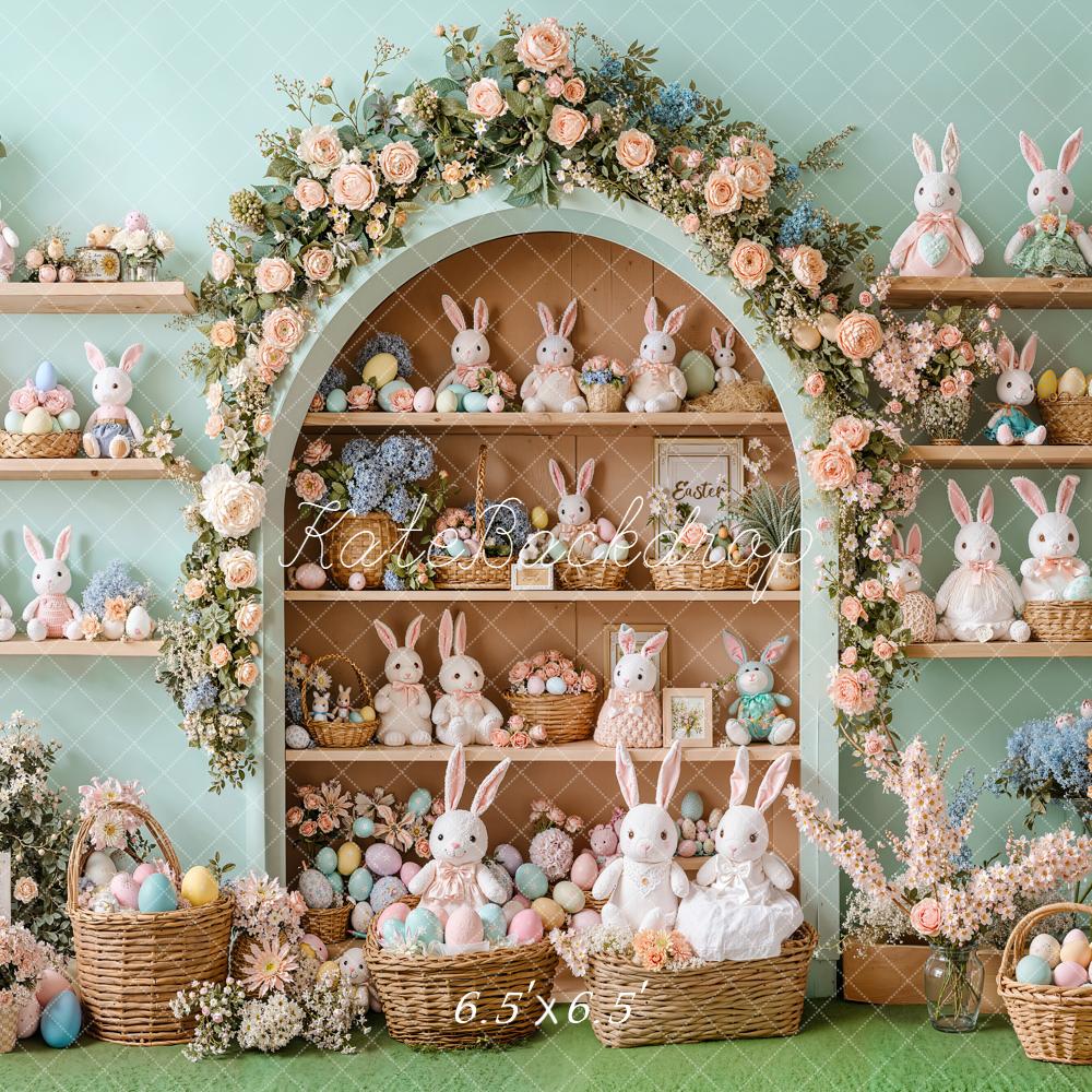 Kate Ostern Hase Eier Blumen Pastell Hintergrund Entworfen von Emetselch