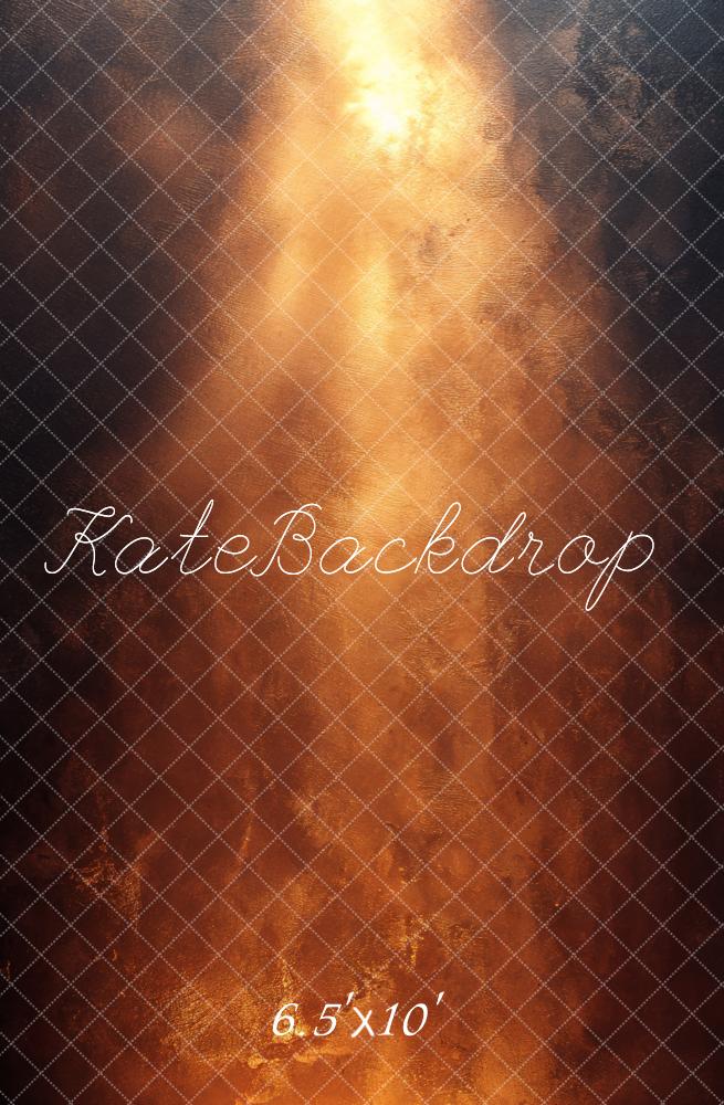 Kate Abstrakte Lichtstrahlen Gold Braun Fleece Hintergrund Entworfen von Emetselch - Kate Backdrop.de