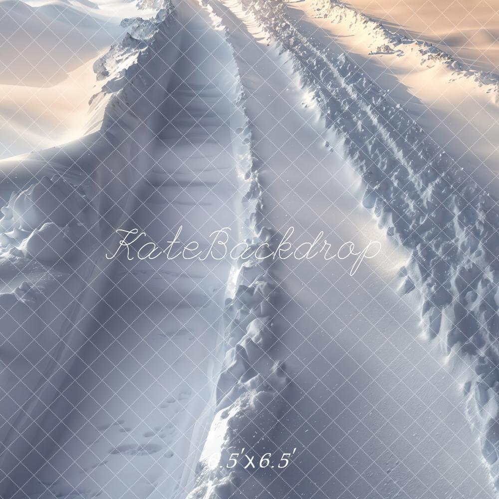 Kate Winter Schneeweg Sonnenaufgang Hintergrund Entworfen von Emetselch