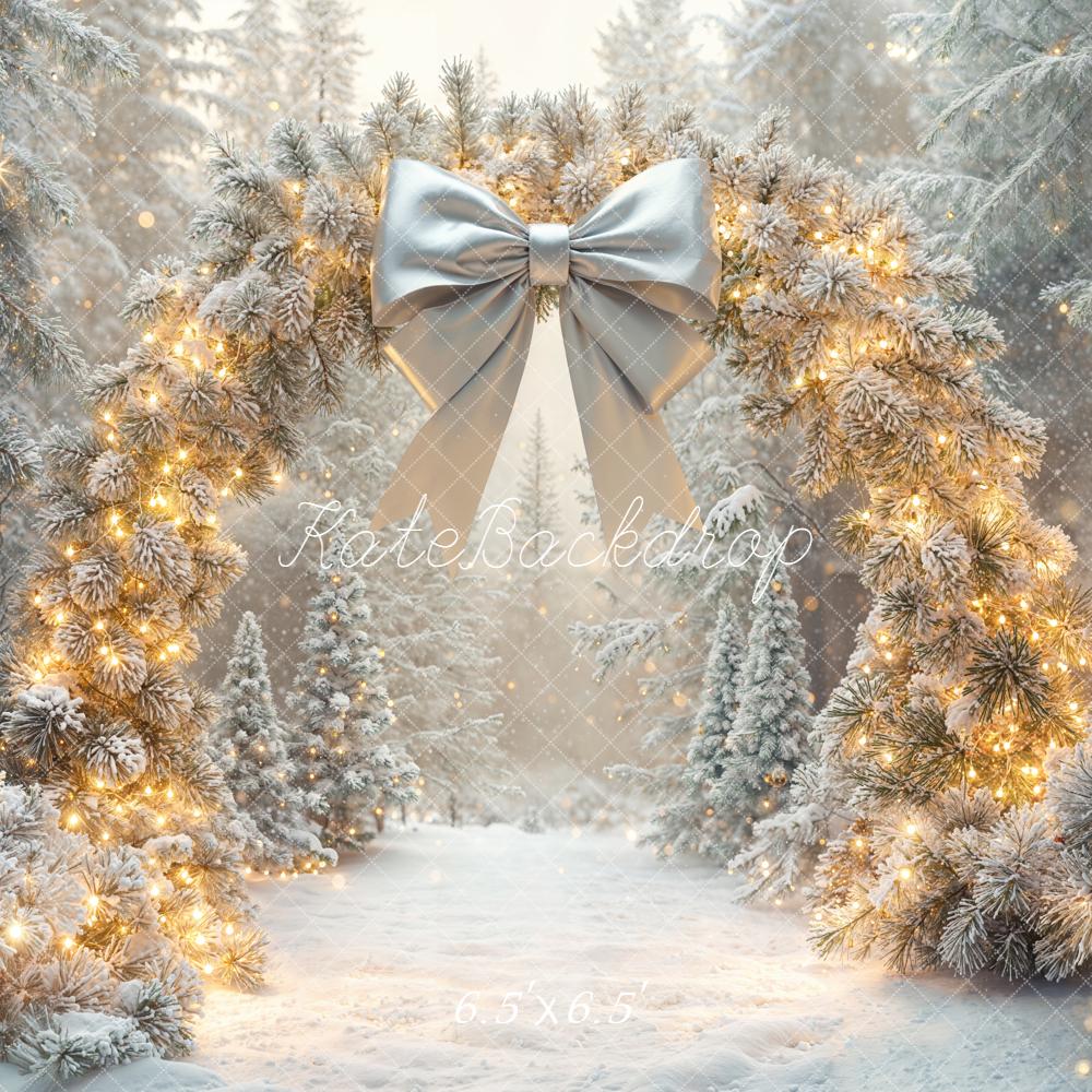 Kate Weihnachten Winterwald Bogen Lichter Hintergrund Entworfen von Emetselch - Kate Backdrop.de