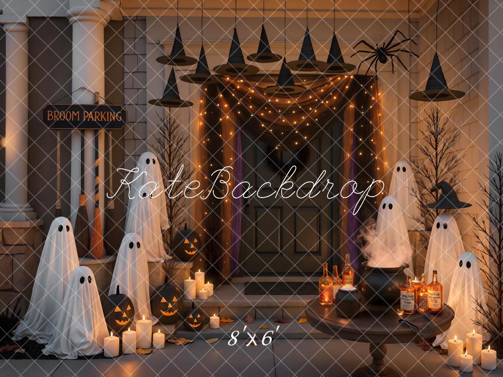 Kate Halloween Geister Kürbisse Hexenhüte Hintergrund Entworfen von Mini MakeBelieve - Kate Backdrop.de