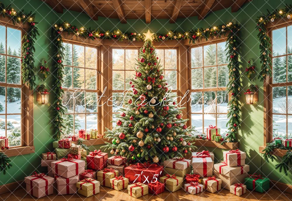 Kate Weihnachten Tannenbaum Geschenke Wohnzimmer Hintergrund Entworfen von Emetselch