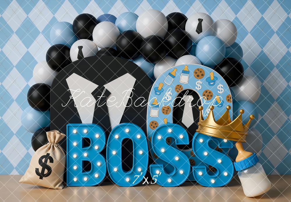 Kate Jungs Geburtstag Ballons Blau Hintergrund Entworfen von Mini MakeBelieve - Kate Backdrop.de